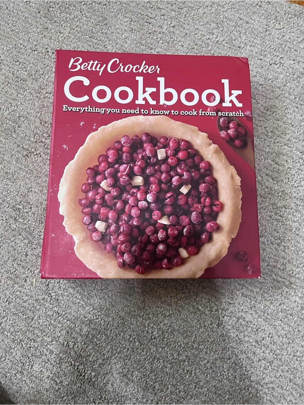 Betty Crocker Cookbook - Deep Red Cover with Spoon Graphics